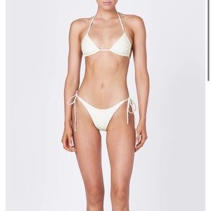White Triangl Swimsuit set